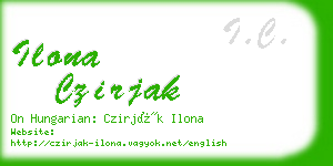 ilona czirjak business card